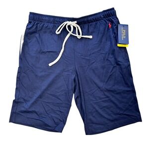 Polo‎ Ralph Lauren Mens Sleepwear Supreme Comfort Knit Shorts Navy Blue